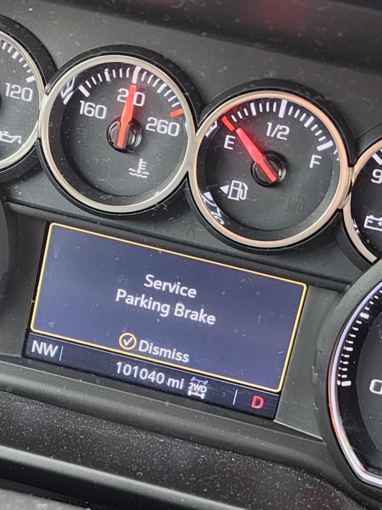 Service Parking Brake Chevy Silverado