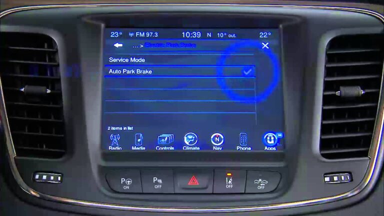 How to Turn off Service Park Brake Chrysler 200 2015