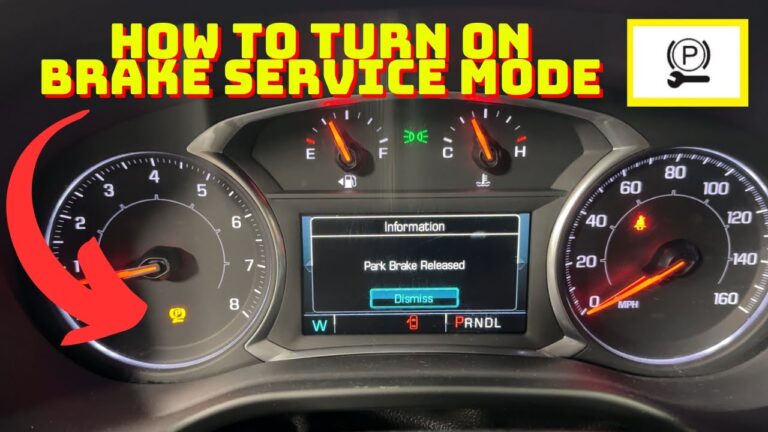 GM Electronic Parking Brake Service Mode