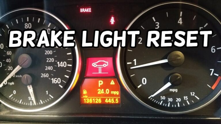 how to reset brake service light on bmw