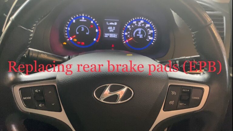 2019 Hyundai Santa fe Rear Brake Service Mode