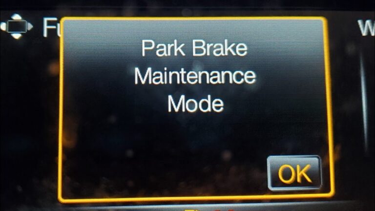 Ford F150 Electronic Parking Brake Service Mode