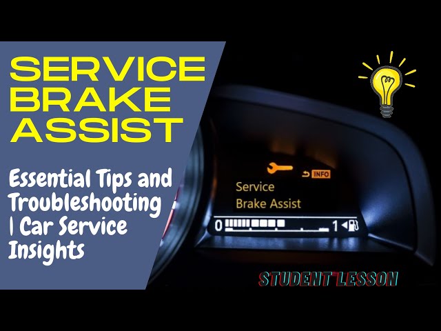 How to Service Brake Assist