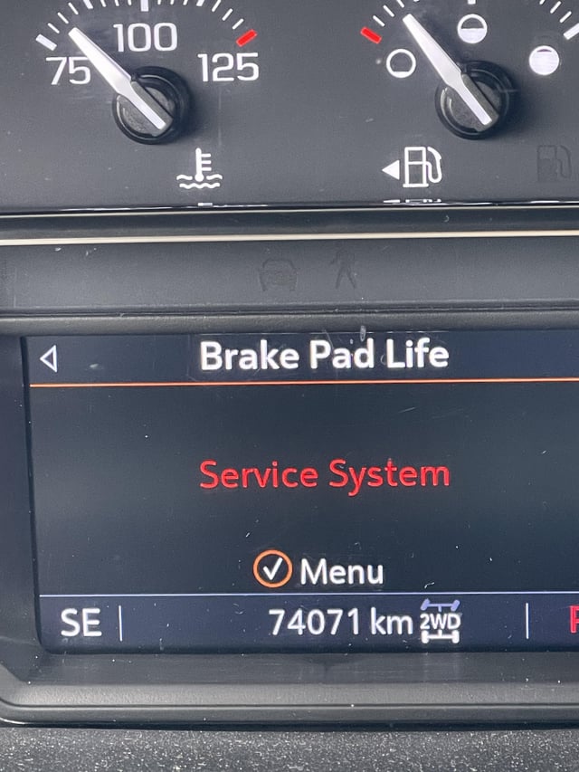 Service Brake Pad Monitor 2019 GMC Sierra